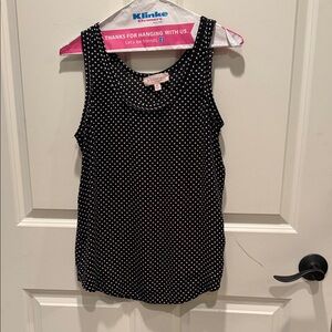 Philosophy medium black and white polka dot tank top